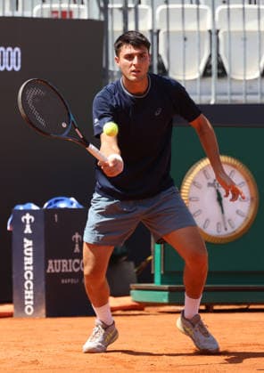 May 9, 2026, Rome, Lazio, Italy: PABLO LLAMAS of Spain during the match against C. Moutet of France in the second round of tennis tournament WTA, Tennis Damen 1000 Internazionali BNL DÃ¢â‚¬â ¢Italia, Rome, Italy. Llamas won 6:4, 3:6, 7:6 Rome Italy - ZUMAc278 20260509_zsp_c278_020 Copyright: xMarcinxCholewinskix