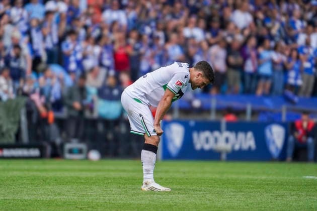Germany Soccer 2 Bundesliga 2025 2026, 33 Matchday VfL Bochum vs Hannover 96 Vonovia Ruhrstadion Bochum Gesture, Gesture, Emotion Enzo Leopold Hannover 96, 8 Bochum Copyright: xAymanxAlahmedx