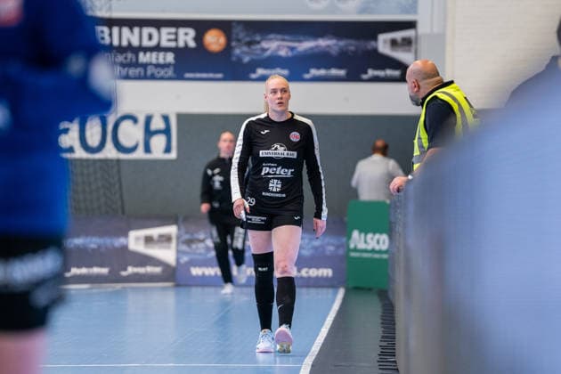 HSG Blomberg Lippe GER vs Thueringer HC GER Handball, 1 Handball Bundesliga Women, Semi-Final, Match 3, 9 5 2026, Season 2025 2026, Blomberg Johanna Reichert Thueringer HC, 29 at Aufwaermen Blomberg Sporthalle an der Ulmenallee Germany