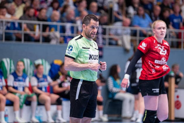 HSG Blomberg Lippe GER vs Thueringer HC GER Handball, 1 Handball Bundesliga Women, Semifinal, Match 3, 9 5 2026, Season 2025 2026, Blomberg Mirko Krag Referee Blomberg Sporthalle an der Ulmenallee Germany