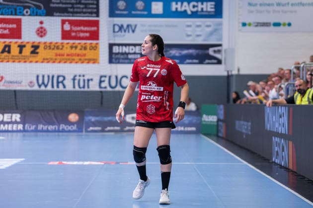 HSG Blomberg Lippe GER vs Thueringer HC GER Handball, 1 Handball Bundesliga Women, Semifinal, Match 3, 9 5 2026, Season 2025 2026, Blomberg Kelly de Abreu Rosa Thueringer HC, 77 Blomberg Sporthalle an der Ulmenallee Germany