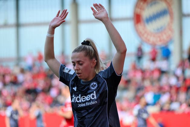 Munich, Germany 09 May 2026 1 Womens Bundesliga 25 Matchday FC Bayern Munich vs Eintracht Frankfurt In the picture Nina Lührßen Luehrssen SGE Copyright: HMBxMedia MadeleinexFantini