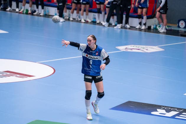 HSG Blomberg Lippe GER vs Thueringer HC GER Handball, 1 Handball Bundesliga Women, Semifinal, Match 3, 9 5 2026, Season 2025 2026, Blomberg Nieke Kuehne HSG Blomberg Lippe, 09 at the match setup Blomberg Sporthalle an der Ulmenallee Germany