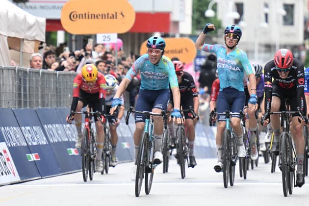 09-05-2026 Giro D italia; Tappa 02 Burgas - Veliko Tarnovo; 2026, Xds - Astana; Silva, Guilermo Thomas; Scaroni, Christian; Veliko Tarnovo; 