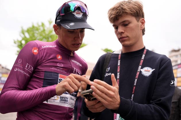 ITA - Italian Trade Agency - Paul Magnier (Soudal Quick-Step) Cyclamen Jersey during Stage 2 of the Giro d™Italia, from Burgas to Veliko Tarnovo, Bulgaria, Saturday, May 9, 2026.  Copyright: xMarcoxAlpozzi LaPressex