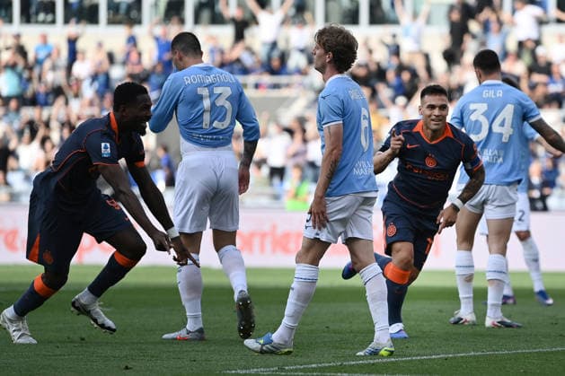 As Roma 09 05 2026 - campionato di calcio serie A Lazio-Inter foto Antonello Sammarco Image nella foto: esultanza gol Lautaro Martinez 