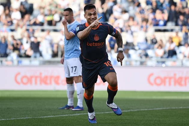 As Roma 09 05 2026 - campionato di calcio serie A Lazio-Inter foto Antonello Sammarco Image nella foto: esultanza gol Lautaro Martinez 