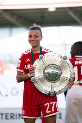 Munich, Germany 9th May 2026: Arianna Caruso of FC Bayern München after the Google Pixel Frauen Bundesliga game between FC Bayern München and Eintracht Frankfurt at FC Bayern Campus on May 9th, 2026 in Munich, Germany (Leonie Kiehl SPP) Copyright: xLeoniexKiehlx xSPPx spp-en-LeKiSp-SPP26_Leonie_20032026-1-27