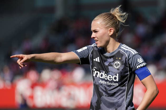 09 05 2026, xgrfx, Soccer Google Pixel Women Bundesliga, FC Bayern Muenchen Eintracht Frankfurt v l Laura Freigang Eintracht Frankfurt DFL DFB REGULATIONS PROHIBIT ANY USE OF PHOTOGRAPHS as IMAGE SEQUENCES and or QUASI VIDEO Muenchen