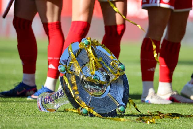 Munich, Germany 09 May 2026 1 Womens Bundesliga 25 Matchday FC Bayern Munich vs Eintracht Frankfurt In the picture symbolic image of the German womens championship trophy 2026 Copyright: HMBxMedia MadeleinexFantini