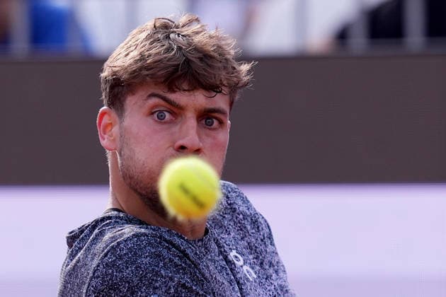 Flavio Cobolli (ITA) during the match between Flavio Cobolli (ITA) vs Terence Atmane (FRA) at the Italian Open in Rome, Saturday, May 9, 2026. (Alfredo Falcone LaPresse)  Copyright: xAlfredoxFalcone LaPressex