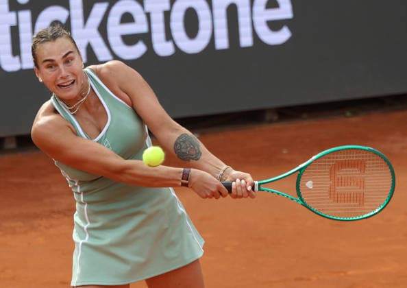 May 9, 2026, Rome, Lazio, Italy: ARYNA SABALENKA during the match against S. Cristea of Romania in the third round of tennis tournament WTA, Tennis Damen 1000 Internazionali BNL DÃ¢â‚¬â ¢Italia, Rome, Italy. Sabalenka lost 6:2, 3:6, 5:7. Rome Italy - ZUMAc278 20260509_zsp_c278_051 Copyright: xMarcinxCholewinskix