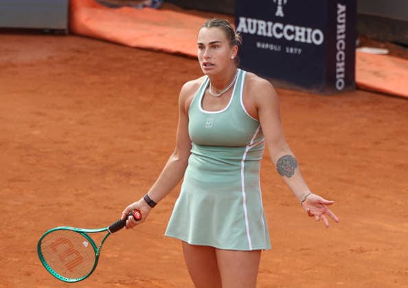 May 9, 2026, Rome, Lazio, Italy: ARYNA SABALENKA during the match against S. Cristea of Romania in the third round of tennis tournament WTA, Tennis Damen 1000 Internazionali BNL DÃ¢â‚¬â ¢Italia, Rome, Italy. Sabalenka lost 6:2, 3:6, 5:7. Rome Italy - ZUMAc278 20260509_zsp_c278_052 Copyright: xMarcinxCholewinskix
