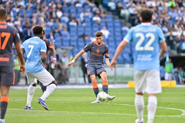 Foto IPP Cavaliere Emiliano. Roma 09 05 2026. Calcio Campionato Serie A 2025-2026. Lazio - Inter. Nella foto: il gol di Petar Susic. Italy Photo Press - World Copyright italy ITALY  Copyright: xR4924_italyphotopressx