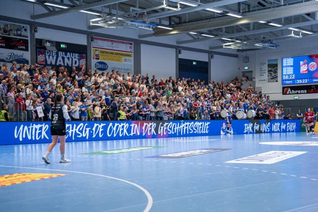 HSG Blomberg Lippe GER vs Thueringer HC GER Handball, 1 Handball Bundesliga Women, Semifinal, Match 3, 9 5 2026, Season 2025 2026, Blomberg The fans of HSG Blomberg Lippe GER are looking forward to the victory against Thueringer HC GER Blomberg Sporthalle an der Ulmenallee Germany