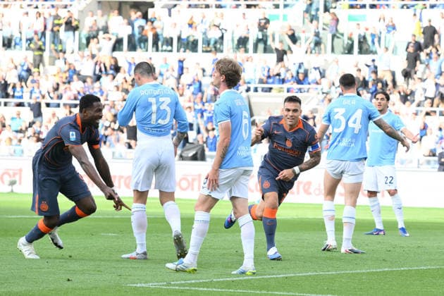 Foto IPP Roberto Ramaccia Roma 9 5 2026 Campionato di Calcio Serie A 2025 2026 Lazio vs Inter Nella foto Lautaro Martinez of FC Inter celebrates after scoring goal for 0-1 Italy Photo Press - World Copyright Roma italy Italia ITALY  Copyright: xR4924_italyphotopressx