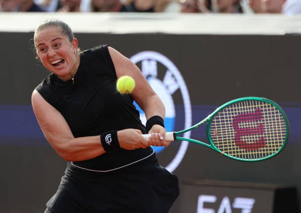 May 9, 2026, Rome, Lazio, Italy: JELENA OSTAPENKO of Latvia during the match against Q. Zheng of China in the third round of tennis tournament WTA, Tennis Damen 1000 Internazionali BNL DÃ¢â‚¬â ¢Italia, Rome, Italy. Ostapenko won 4:6, 6:4, 6:4. Rome Italy - ZUMAc278 20260509_zsp_c278_061 Copyright: xMarcinxCholewinskix