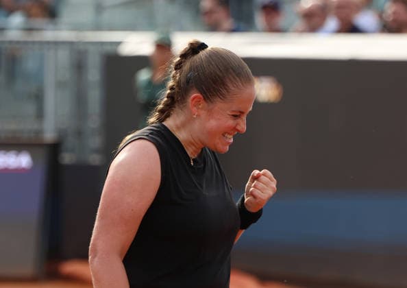 May 9, 2026, Rome, Lazio, Italy: JELENA OSTAPENKO of Latvia during the match against Q. Zheng of China in the third round of tennis tournament WTA, Tennis Damen 1000 Internazionali BNL DÃ¢â‚¬â ¢Italia, Rome, Italy. Ostapenko won 4:6, 6:4, 6:4. Rome Italy - ZUMAc278 20260509_zsp_c278_062 Copyright: xMarcinxCholewinskix