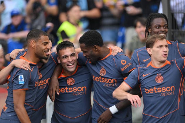 RECORD DATE NOT STATED 9th May 2026, Stadio Olimpico, Rome, Italy; Italian Serie A Football; Lazio versus Inter Milan; Marcus Thuram of FC Inter celebrates after scoring goal for 0-1 AllShotLive