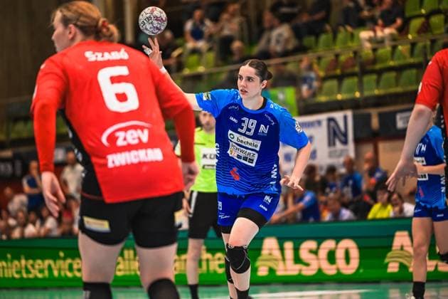 Scene with Merle Albers 39 Sport Union Neckarsulm and 6 BSV Sachsen Zwickau Scene with Merle Albers 39 Sport Union Neckarsulm and 6 BSV Sachsen Zwickau Copyright: xspeedshotx