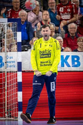 DAIKIN HBL SG Flensburg Handewitt vs TBV Lemgo Lippe 09 05 26 Benjamin Buric No 01, SG Flensburg Handewitt DAIKIN HBL SG Flensburg Handewitt vs TBV Lemgo Lippe, GP JOULE Arena on 09 05 26 Copyright: xBEAUTIFULxSPORTS MarioxM.xKobergx