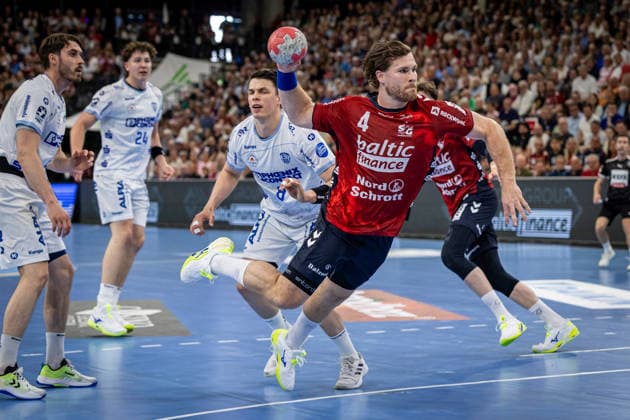 DAIKIN HBL SG Flensburg Handewitt vs TBV Lemgo Lippe 09 05 26 Johannes Golla Nr 04, SG Flensburg Handewitt in attack DAIKIN HBL SG Flensburg Handewitt vs TBV Lemgo Lippe, GP JOULE Arena on 09 05 26 Copyright: xBEAUTIFULxSPORTS MarioxM.xKobergx