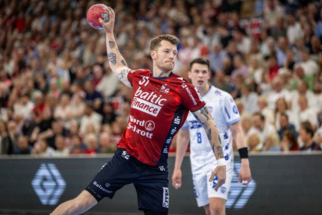 DAIKIN HBL SG Flensburg Handewitt vs TBV Lemgo Lippe 09 05 26 Emil Jakobsen No 31, SG Flensburg Handewitt in attack DAIKIN HBL SG Flensburg Handewitt vs TBV Lemgo Lippe, GP JOULE Arena on 09 05 26 Copyright: xBEAUTIFULxSPORTS MarioxM.xKobergx