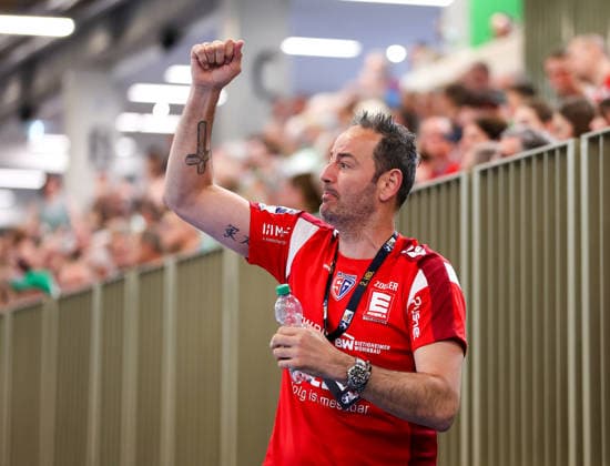 09 05 2026, Germany, Backnang, Handball 2 Bundesliga, HC Oppenweiler Backnang vs SG BBM Bietigheim, BBM coach Iker Romero
