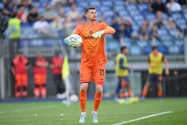 SS Lazio v Inter Milan - Serie A ROME, ITALY - MAY 9: Goalkeeper Josep Martinez of Inter Milan in action during the Italian Serie A football match between SS Lazio and FC Inter Milan at Stadio Olimpico on May 9, 2026 in Rome, Italy. Claudio Pasquazi Anadolu Rome Italy. Editorial use only. Please get in touch for any other usage.  Copyright: x2026xAnadoluxClaudioxPasquazix