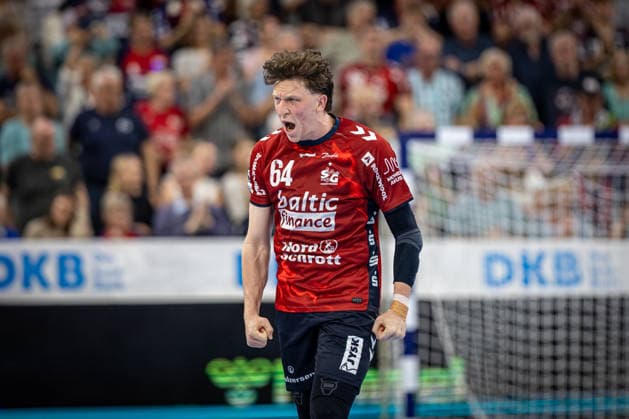 DAIKIN HBL SG Flensburg Handewitt vs. TBV Lemgo Lippe 09 05 26 Cheers for Lasse Kjaer Moller No 64, SG Flensburg Handewitt DAIKIN HBL SG Flensburg Handewitt vs. TBV Lemgo Lippe, GP JOULE Arena on 09 05 26 Copyright: xBEAUTIFULxSPORTS MarioxM.xKobergx