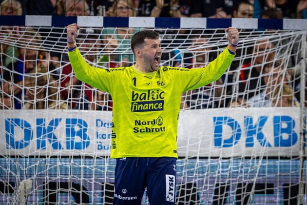 DAIKIN HBL SG Flensburg Handewitt vs TBV Lemgo Lippe 09 05 26 Benjamin Buric No 01, SG Flensburg Handewitt DAIKIN HBL SG Flensburg Handewitt vs TBV Lemgo Lippe, GP JOULE Arena on 09 05 26 Copyright: xBEAUTIFULxSPORTS MarioxM.xKobergx