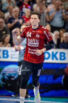 DAIKIN HBL SG Flensburg Handewitt vs. TBV Lemgo Lippe 09 05 26 Cheers for Lasse Kjaer Moller No 64, SG Flensburg Handewitt DAIKIN HBL SG Flensburg Handewitt vs. TBV Lemgo Lippe, GP JOULE Arena on 09 05 26 Copyright: xBEAUTIFULxSPORTS MarioxM.xKobergx