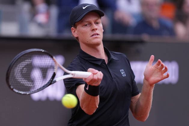 Jannik Sinner (ITA) during the match between Jannik Sinner (ITA) vs Sebastian Ofner (AUT) at the Italian Open in Rome, Saturday, May 9, 2026. (Alfredo Falcone LaPresse)  Copyright: xAlfredoxFalcone LaPressex