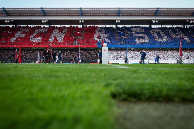 Stadionkulisse der beffreundten Mannschaften Vereine, 1 FC Nuernberg vs FC Schalke 04, Fußball, Maenner, 2 Bundesliga, DFL, Saison 2025 2026, 33 Spieltag, Rueckrunde, 09 05 2026 DFB regulations prohibit any use of photographs as image sequences and or quasi video Nuernberg Bayern Deutschland Copyright: xkolbert-press MartinxAgüerax