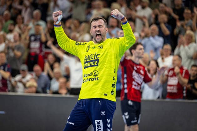DAIKIN HBL SG Flensburg Handewitt vs TBV Lemgo Lippe 09 05 26 Benjamin Buric No 01, SG Flensburg Handewitt DAIKIN HBL SG Flensburg Handewitt vs TBV Lemgo Lippe, GP JOULE Arena on 09 05 26 Copyright: xBEAUTIFULxSPORTS MarioxM.xKobergx