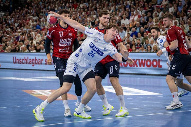 DAIKIN HBL SG Flensburg Handewitt vs TBV Lemgo Lippe 09 05 26 Joël Willecke Nr 24, TBV Lemgo Lippe in attack DAIKIN HBL SG Flensburg Handewitt vs TBV Lemgo Lippe, GP JOULE Arena on 09 05 26 Copyright: xBEAUTIFULxSPORTS MarioxM.xKobergx