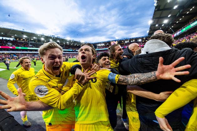 260509 Ola Brynhildsen Patrick Berg of Bodo Glimt celebrates after winning the Norwegian football cup final between Bodo Glimt and Brann on May 9, 2026 in Oslo. Photo: Marius Simensen BILDBYRAN COP 238 VG0923 bbeng cup cupfinale cupfinalen football fotball fotboll nm norgesmesterskapet bodo glimt brann skb *** 260509 Ola Brynhildsen Patrick Berg of Bodo Glimt celebrates after winning the Norwegian football cup final between Bodo Glimt and Brann on May 9, 2026 in Oslo Photo Marius Simensen BILDBYRAN COP 238 VG0923 bbeng cup cupfinale cupfinalen football fotball nm norgesmesterskapet bodo glimt brann skb  Copyright: MARIUSxSIMENSEN BB260509ZL011
