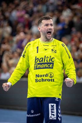 DAIKIN HBL SG Flensburg Handewitt vs TBV Lemgo Lippe 09 05 26 Benjamin Buric No 01, SG Flensburg Handewitt DAIKIN HBL SG Flensburg Handewitt vs TBV Lemgo Lippe, GP JOULE Arena on 09 05 26 Copyright: xBEAUTIFULxSPORTS MarioxM.xKobergx