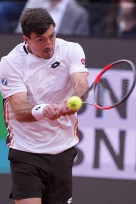 Sebastian Ofner (AUT) during the match between Jannik Sinner (ITA) vs Sebastian Ofner (AUT) at the Italian Open in Rome, Saturday, May 9, 2026. (Alfredo Falcone LaPresse)  Copyright: xAlfredoxFalcone LaPressex