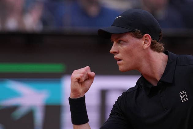 Jannik Sinner (ITA) during the match between Jannik Sinner (ITA) vs Sebastian Ofner (AUT) at the Italian Open in Rome, Saturday, May 9, 2026. (Alfredo Falcone LaPresse)  Copyright: xAlfredoxFalcone LaPressex