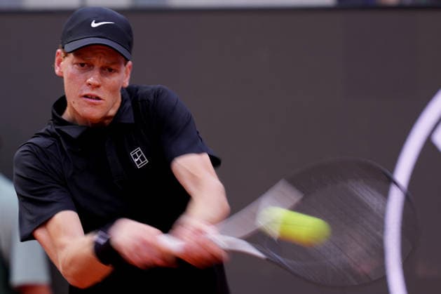 Jannik Sinner (ITA) during the match between Jannik Sinner (ITA) vs Sebastian Ofner (AUT) at the Italian Open in Rome, Saturday, May 9, 2026. (Alfredo Falcone LaPresse)  Copyright: xAlfredoxFalcone LaPressex