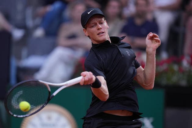 Jannik Sinner (ITA) during the match between Jannik Sinner (ITA) vs Sebastian Ofner (AUT) at the Italian Open in Rome, Saturday, May 9, 2026. (Alfredo Falcone LaPresse)  Copyright: xAlfredoxFalcone LaPressex