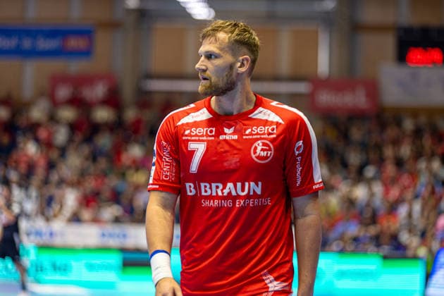 DAIKIN Handball Bundesliga, Kassel, MT Melsungen vs ThSV Eisenach, Rothenbach Halle Kassel 09 05 2026 DAIKIN Handball Bundesliga, Kassel, Germany 09 05 2026 David Mandic MT Melsungen, 7 , Handball BundesligaL, Match of MT Melsungen vs ThSV Eisenach, Rothenbach Halle Kassel Copyright: xBEAUTIFULxSPORTS Freudensteinx