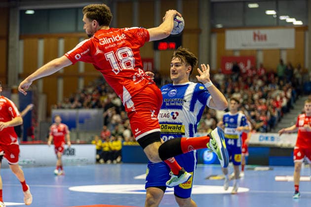 DAIKIN Handball Bundesliga, Kassel, MT Melsungen vs ThSV Eisenach, Rothenbach Halle Kassel 09 05 2026 DAIKIN Handball Bundesliga, Kassel, Germany 09 05 2026 Florian Drosten MT Melsungen, 18 on the ball, Handball BundesligaL, Match of MT Melsungen vs ThSV Eisenach, Rothenbach Halle Kassel Copyright: xBEAUTIFULxSPORTS Freudensteinx
