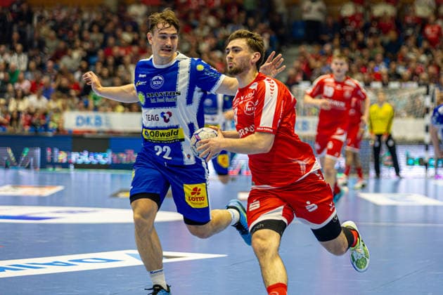 DAIKIN Handball Bundesliga, Kassel, MT Melsungen vs ThSV Eisenach, Rothenbach Halle Kassel 09 05 2026 DAIKIN Handball Bundesliga, Kassel, Germany 09 05 2026 Florian Drosten MT Melsungen, 18 on the ball, Handball BundesligaL, Match of MT Melsungen vs ThSV Eisenach, Rothenbach Halle Kassel Copyright: xBEAUTIFULxSPORTS Freudensteinx