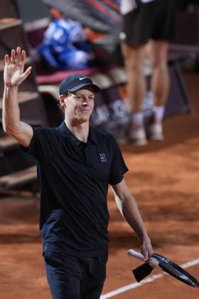 Jannik Sinner (ITA) during the match between Jannik Sinner (ITA) vs Sebastian Ofner (AUT) at the Italian Open in Rome, Saturday, May 9, 2026. (Alfredo Falcone LaPresse)  Copyright: xAlfredoxFalcone LaPressex