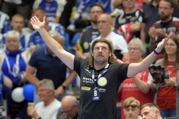 Sebastian Hinze Coach ThSV Eisenach , GER, MT Melsungen ThSV Eisenach, Handball, 1 Bundesliga, 31 Matchday, Season 2025 2026, 09 05 2026, GER, MT Melsungen ThSV Eisenach, Handball, 1 Bundesliga, 31 Matchday, Season 2025 2026, 09 05 2026 Kassel Copyright: xEibner-Pressefotox xRolandxSippelx EP_RSL