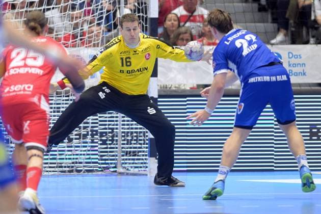 Nebojsa Simic Goalkeeper MT Melsungen 16 , Felix Aellen ThSV Eisenach 22 , Olle Forsell Schefvert MT Melsungen 25 , GER, MT Melsungen ThSV Eisenach, Handball, 1 Bundesliga, 31 Matchday, Season 2025 2026, 09 05 2026, GER, MT Melsungen ThSV Eisenach, Handball, 1 Bundesliga, 31 Matchday, Season 2025 2026, 09 05 2026 Kassel Copyright: xEibner-Pressefotox xRolandxSippelx EP_RSL