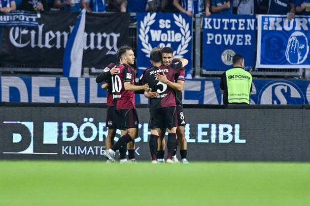 09 05 2026, Football, 2 Bundesliga, Season 2025 2026, Matchday 32, 1 FC Nürnberg FC Schalke 04, Henri Koudossou 1 FC Nürnberg celebrates the goal for 2 0, xRHR PHOTO YYx Copyright: KROEGER RHR-FOTOx RHR-FOTO YY