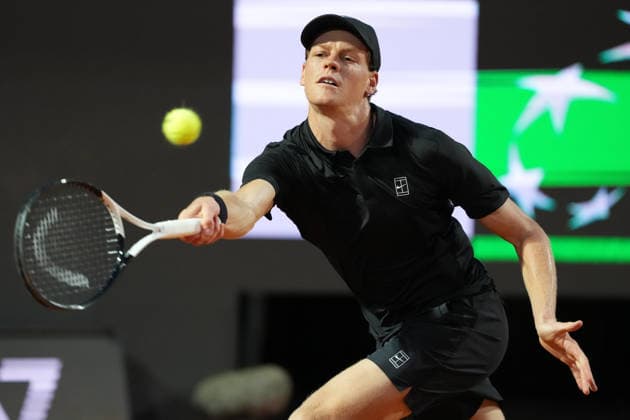 Jannik Sinner of Italy during the match against Sebastian Ofner of Austria at the Internazionali BNL d Italia 2026 tennis tournament at Foro Italico in Rome (Italy) on May, 9, 2026. AntoniettaxBaldassarre